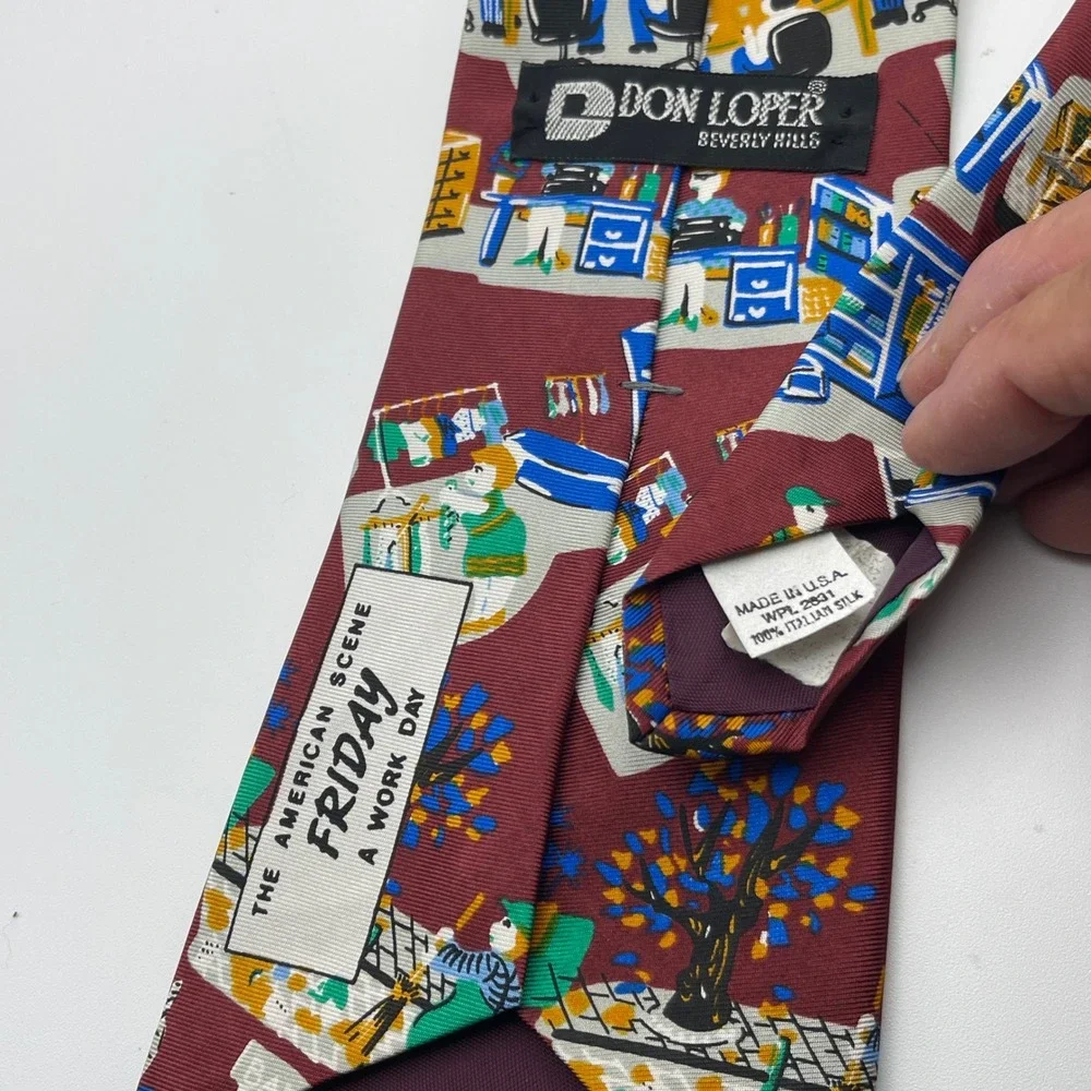 Vintage Don Loper‎ Beverly Hills SilkTie Friday work life